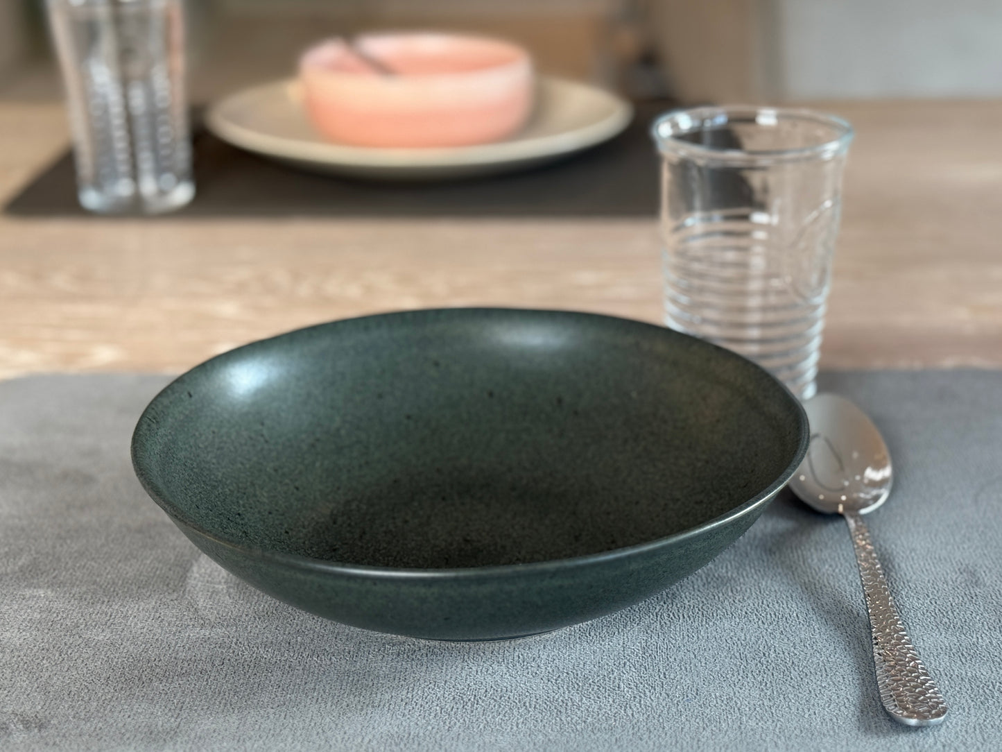 Pasta Bowl 22,5 cm - Preto E Puntos